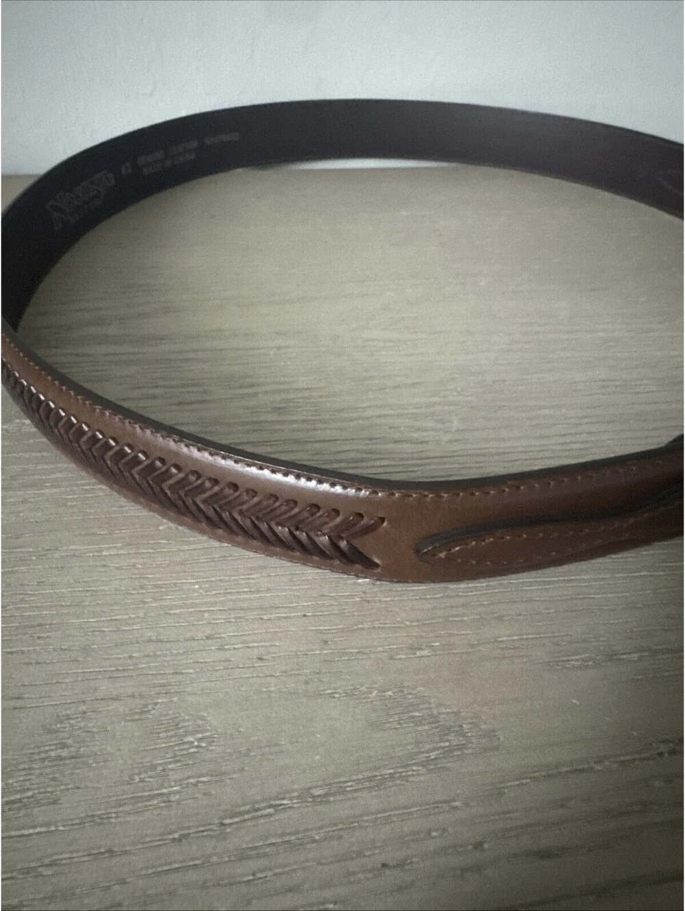 Nocona Men’s Western Ranger Arrow Lacing Leather Belt Men’s 42